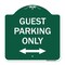 Signmission Guest Parking W/ Bidirectional Arrow, Green & White Aluminum Sign, 18" x 18", GW-1818-23930 A-DES-GW-1818-23930 - alternate 1